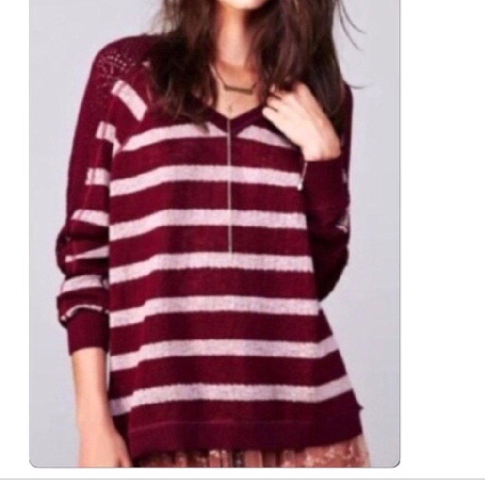 free people oversized striped sweater